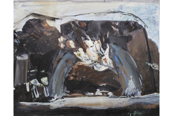 TA, Waterfall, Oil on canvas, 61x76cm, 2018
