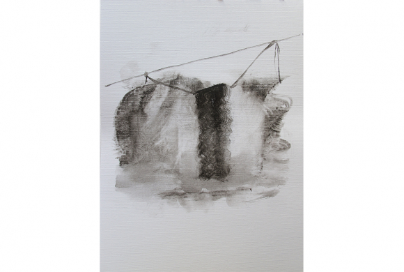 Book 13- Untitled Hanging to Dry, Watercolour on paper, 25.5×17.5cm, 2020